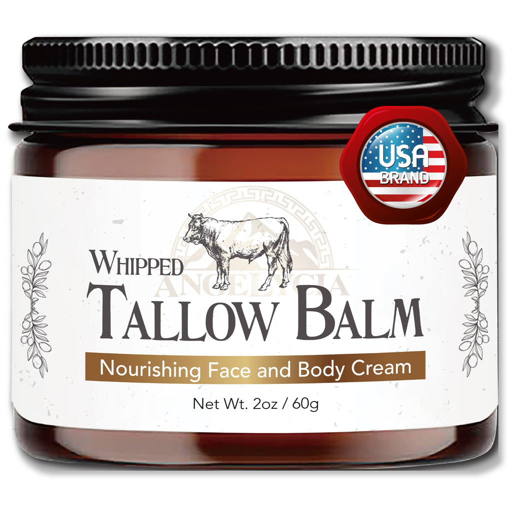 ANGELYCIA Beef Tallow for Skin — 100% Grass-Fed Handmade Tallow Balm for Face & Body