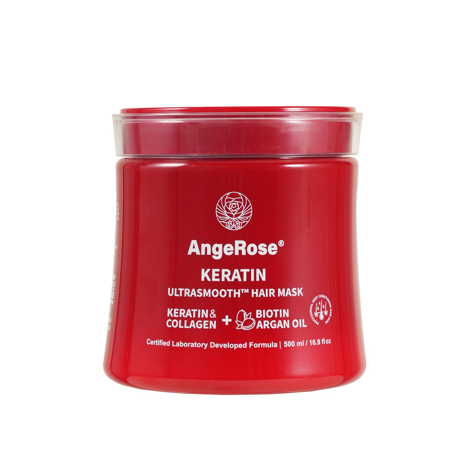 AngeRose Keratin Hair Mask with Collagen & Argan Oil – Deep Conditioner 16.9 oz