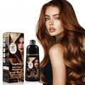 AngeRose Chestnut Brown Hair Dye Shampoo 3-in-1 — Natural Gray Coverage, 400 ml