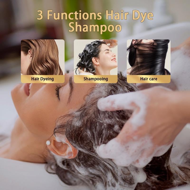 AngeRose Hair Dye Shampoo 3-in-1 – Instant Wine Red Color & Care, 400 ml