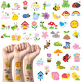 ANGOLIO Spring Themed Temporary Tattoos – 24 Large Animal Patterns for Kids' Parties & Classroom Rewards