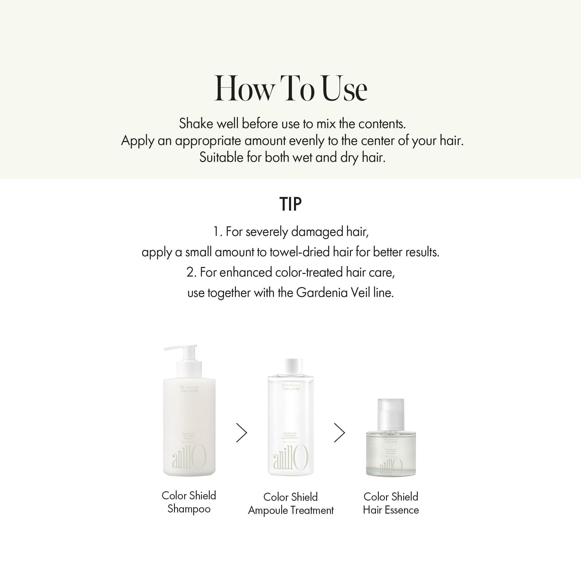 ANILLO Gardenia Veil Color Shield Hair Essence – Lightweight Leave-In Treatment for Color-Treated Hair