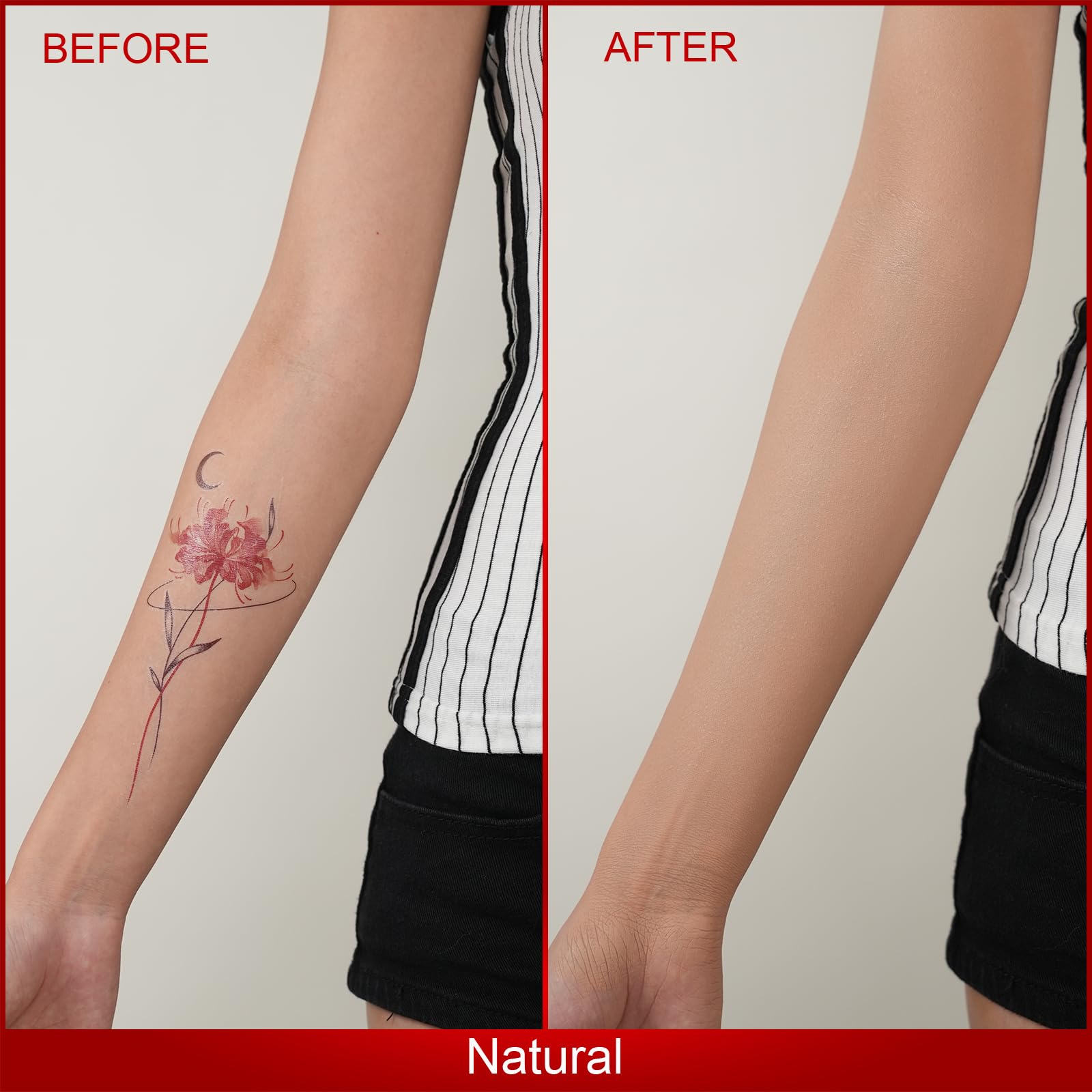 ANJOROUSA Body Coverage Perfector - Deep Tattoo Cover Up Makeup, Waterproof & Transfer-Resistant
