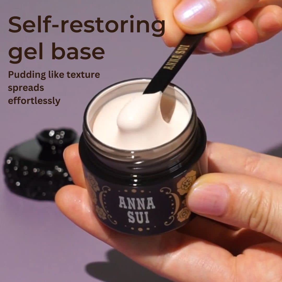 ANNA SUI Gel Foundation Primer – Universal Shade, Hydrating Base, Pore-Minimizing, Long-Lasting Makeup
