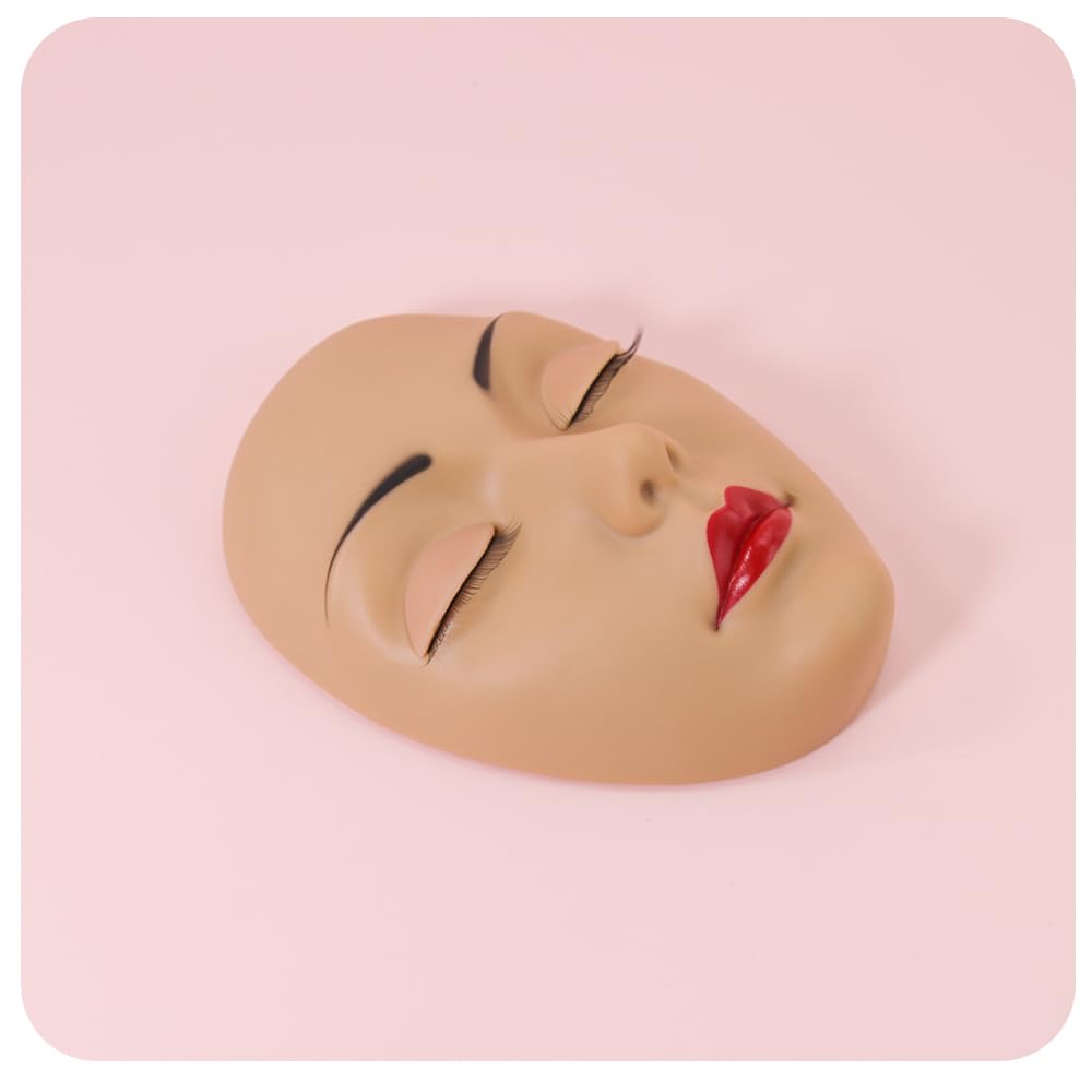 ANNAFRIS Lash Mannequin Head with Removable Eyelids – Lash Extension Training Practice Head (White)