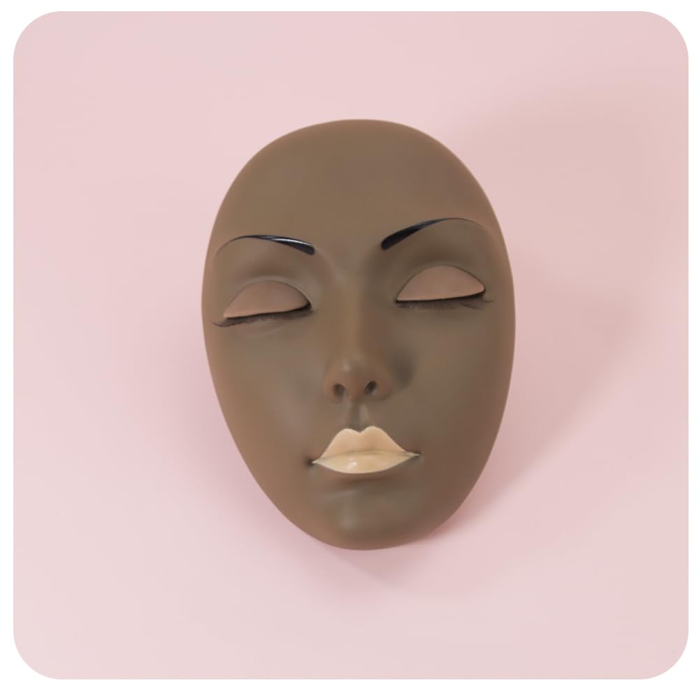 ANNAFRIS Lash Mannequin Head with Removable Eyelids – Lash Extension Training Practice Head (White)