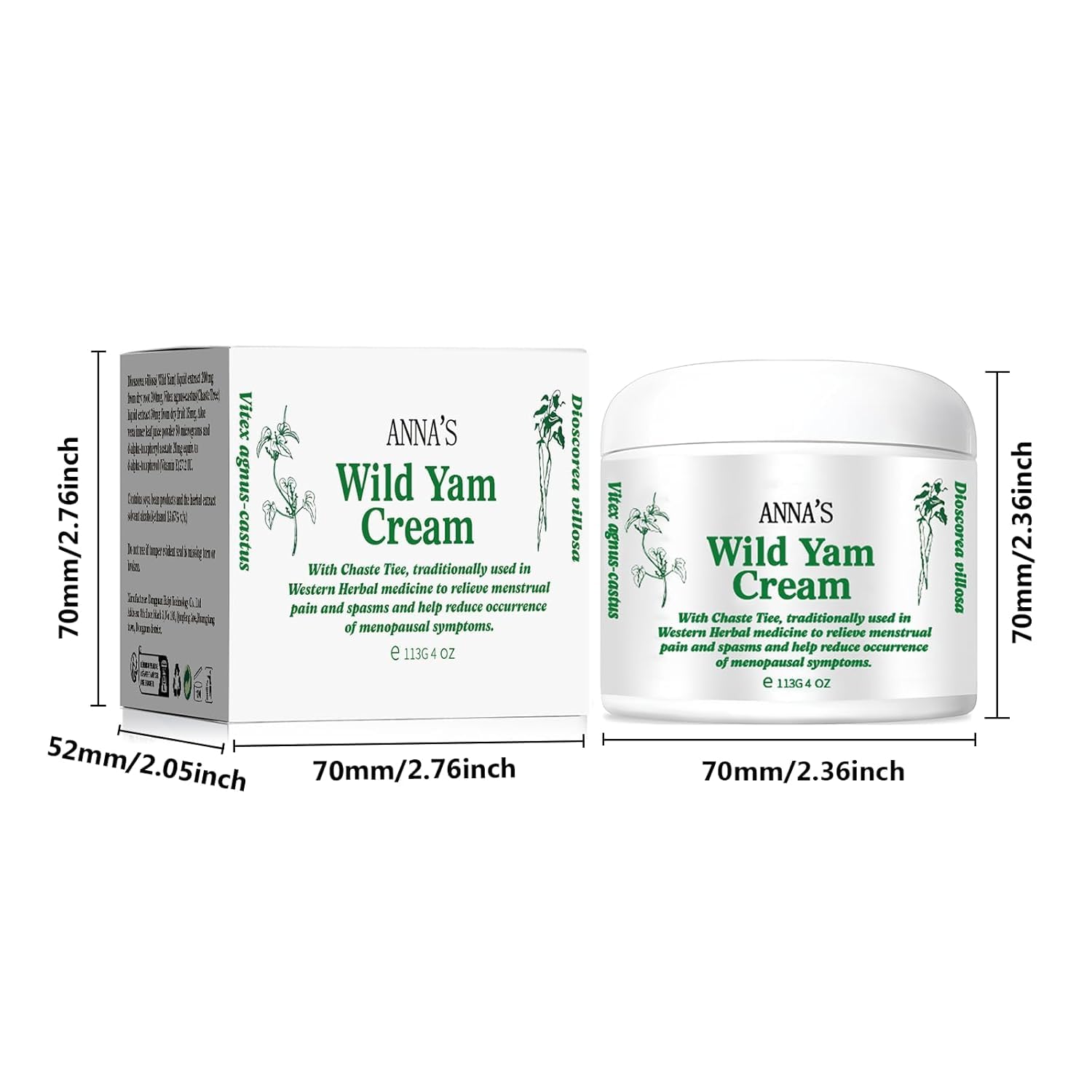 Anna's Organic Wild Yam Cream – Lightweight Body Moisturizer for All Skin Types