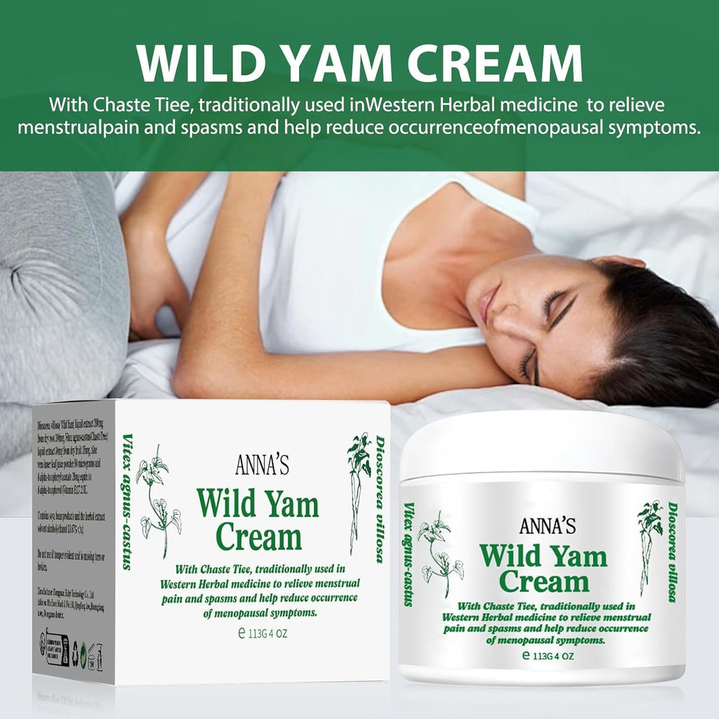 Anna's Organic Wild Yam Cream – Lightweight Body Moisturizer for All Skin Types