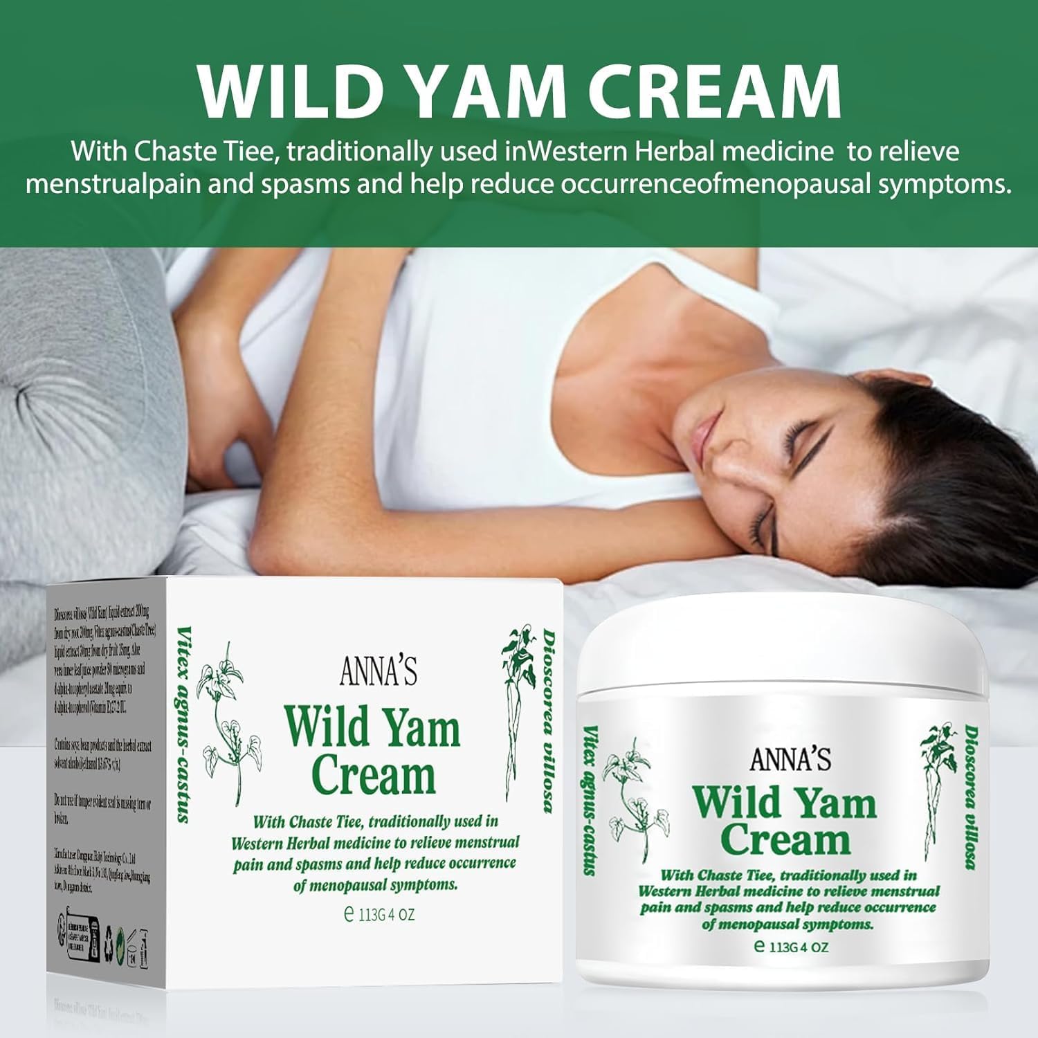 Anna's Organic Wild Yam Cream – Lightweight Body Moisturizer for All Skin Types