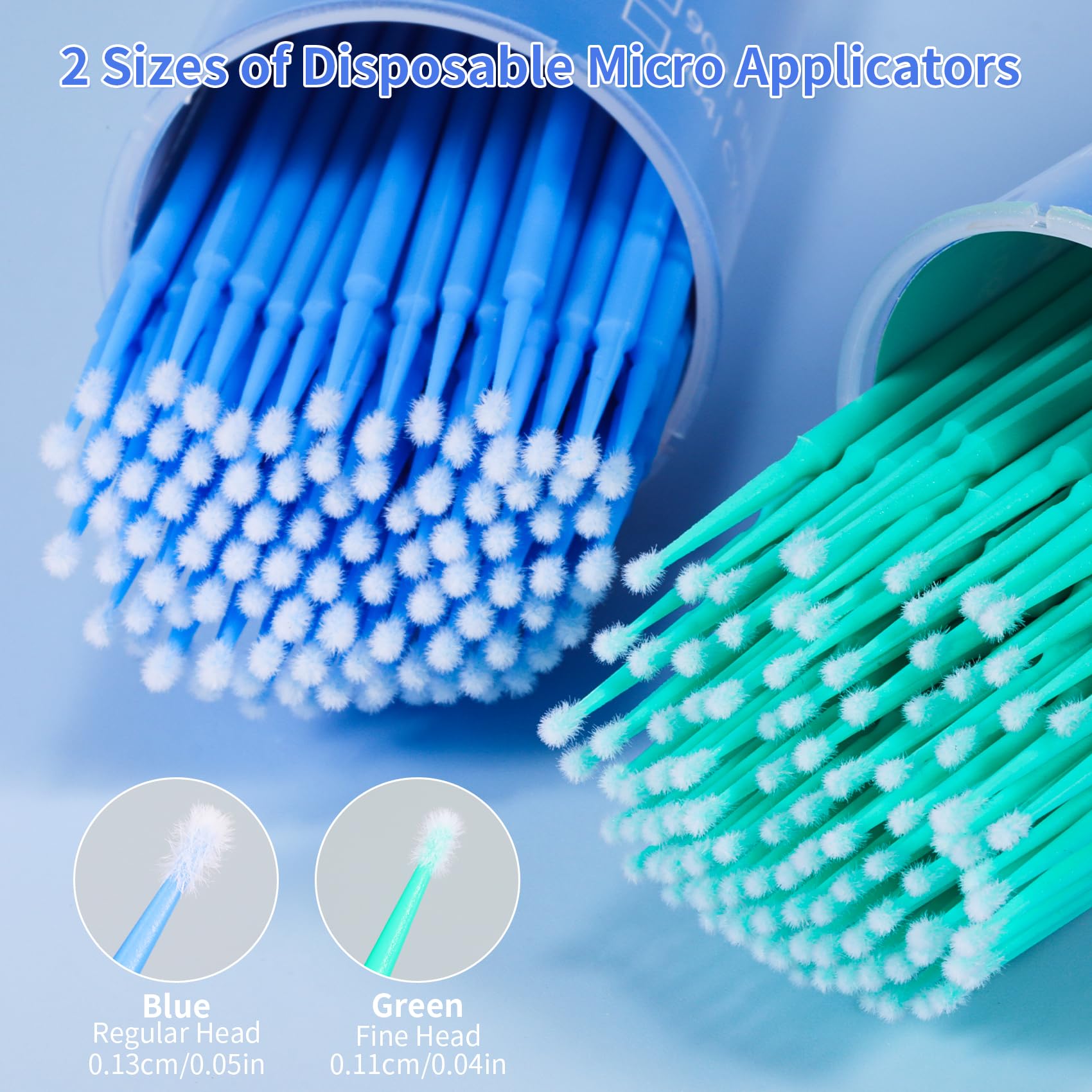 Annhua 400 PCS Disposable Micro Applicator Brush Bendable – Precision Micro Swabs for Eyelash Extensions, Dentistry & More