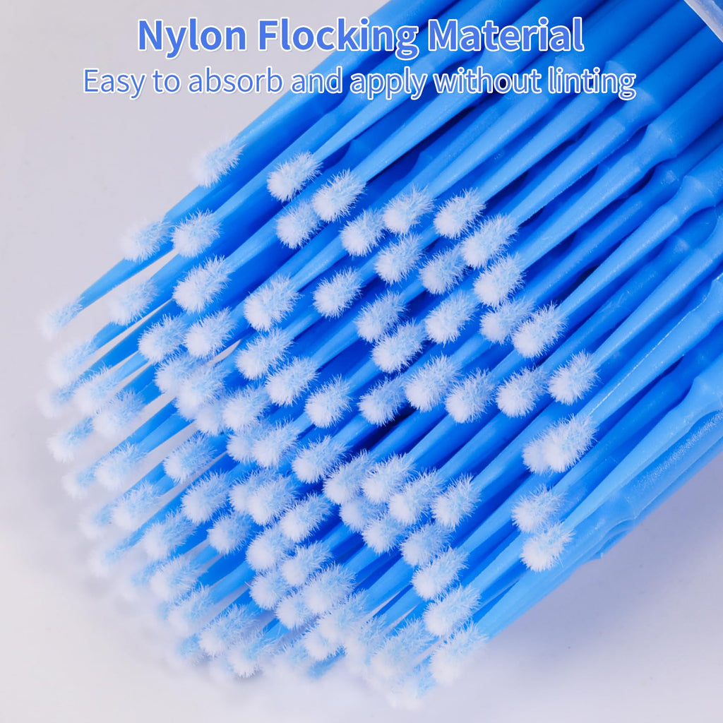 Annhua 400 PCS Disposable Micro Applicator Brush Bendable – Precision Micro Swabs for Eyelash Extensions, Dentistry & More