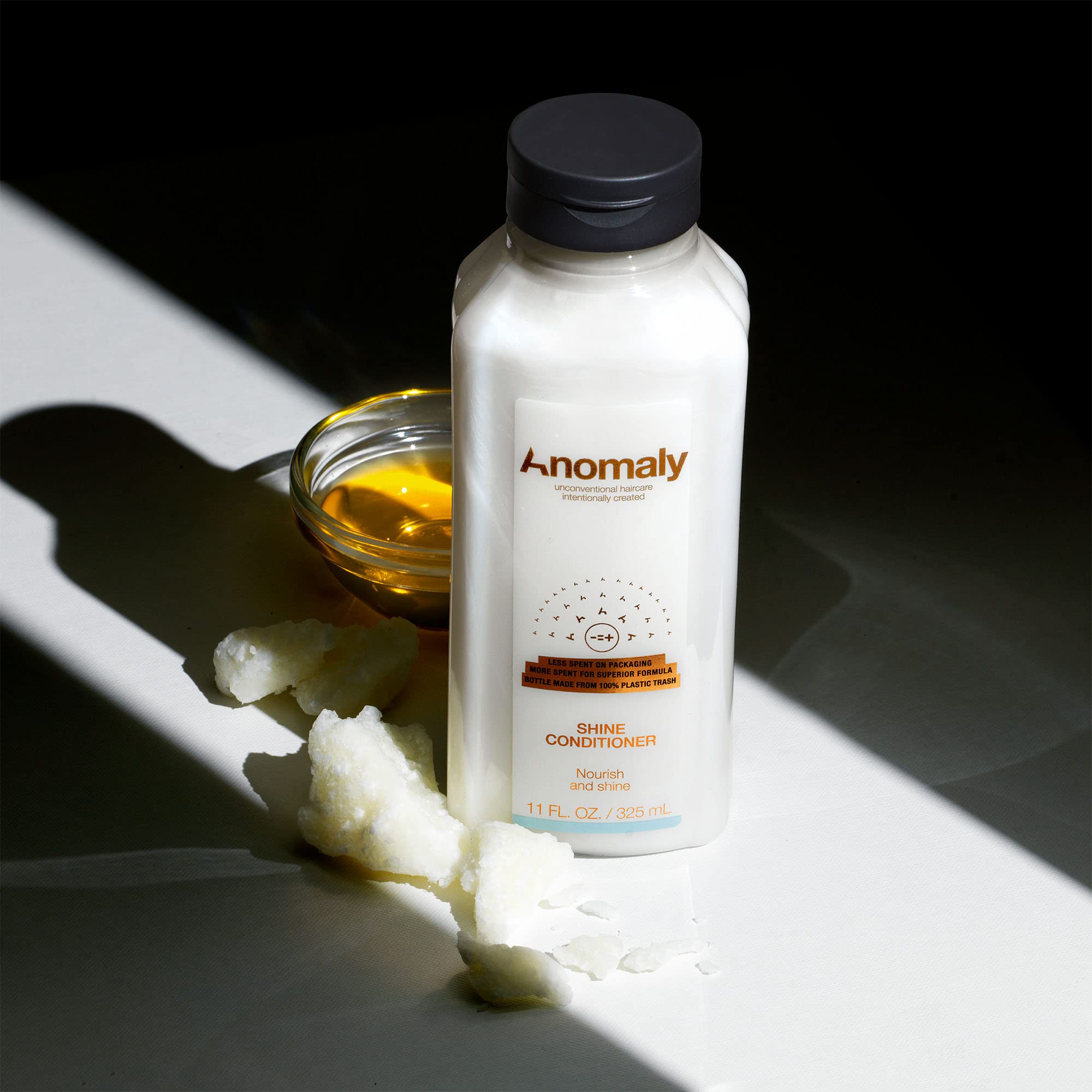 Anomaly Shine Deep Conditioner Detangler with Jojoba Oil & Murumuru Butter | Anti-Frizz | Sulfate & Paraben Free | Ocean-Plastic Packaging (11 oz x 3)