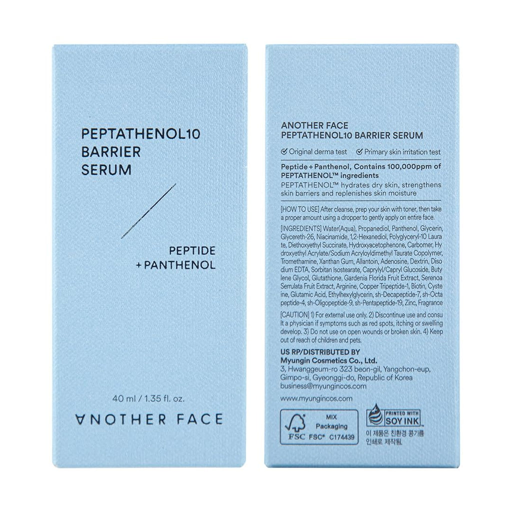 ANOTHERFACE Peptathenol 10% Barrier Serum | Deep Hydration & Soothing Skincare