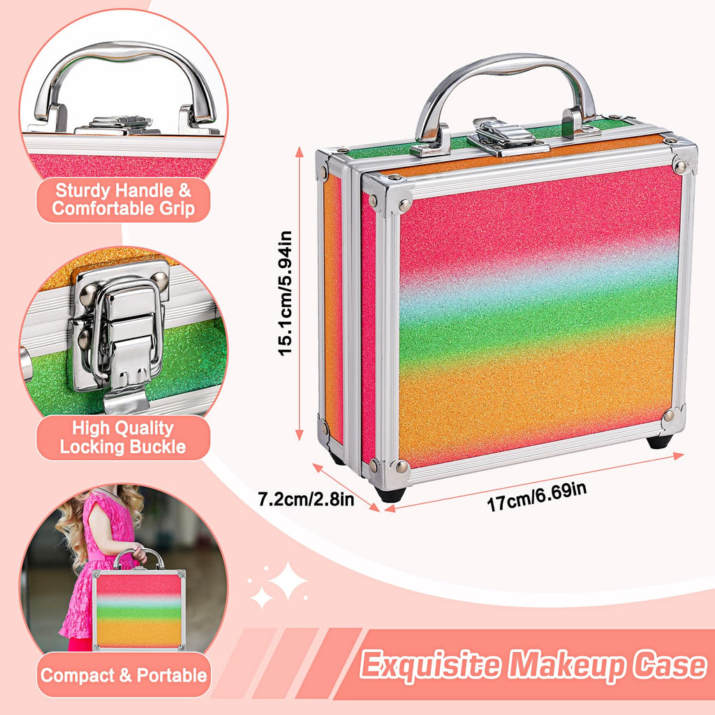 Anpro All-In-One Makeup Carry Case with Pro Teen Makeup Set – Complete Starter Cosmetics Kit