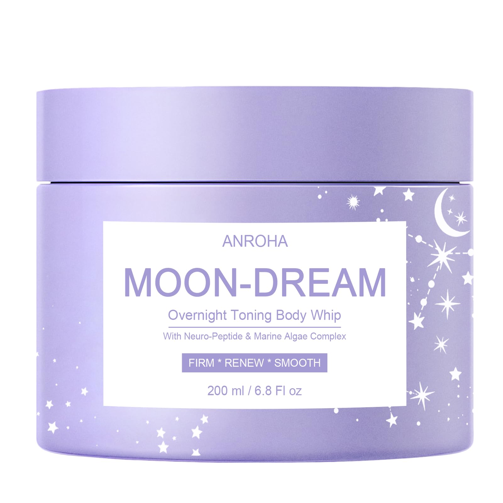 Anroha Moon Dream Overnight Toning Whip – Body Firming Cream for Women | 6.8 oz