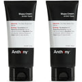Anthony Shaving Cream for Sensitive Skin – Squalane, Eucalyptus, Spearmint & Rosemary, 6 oz (2 Pack)