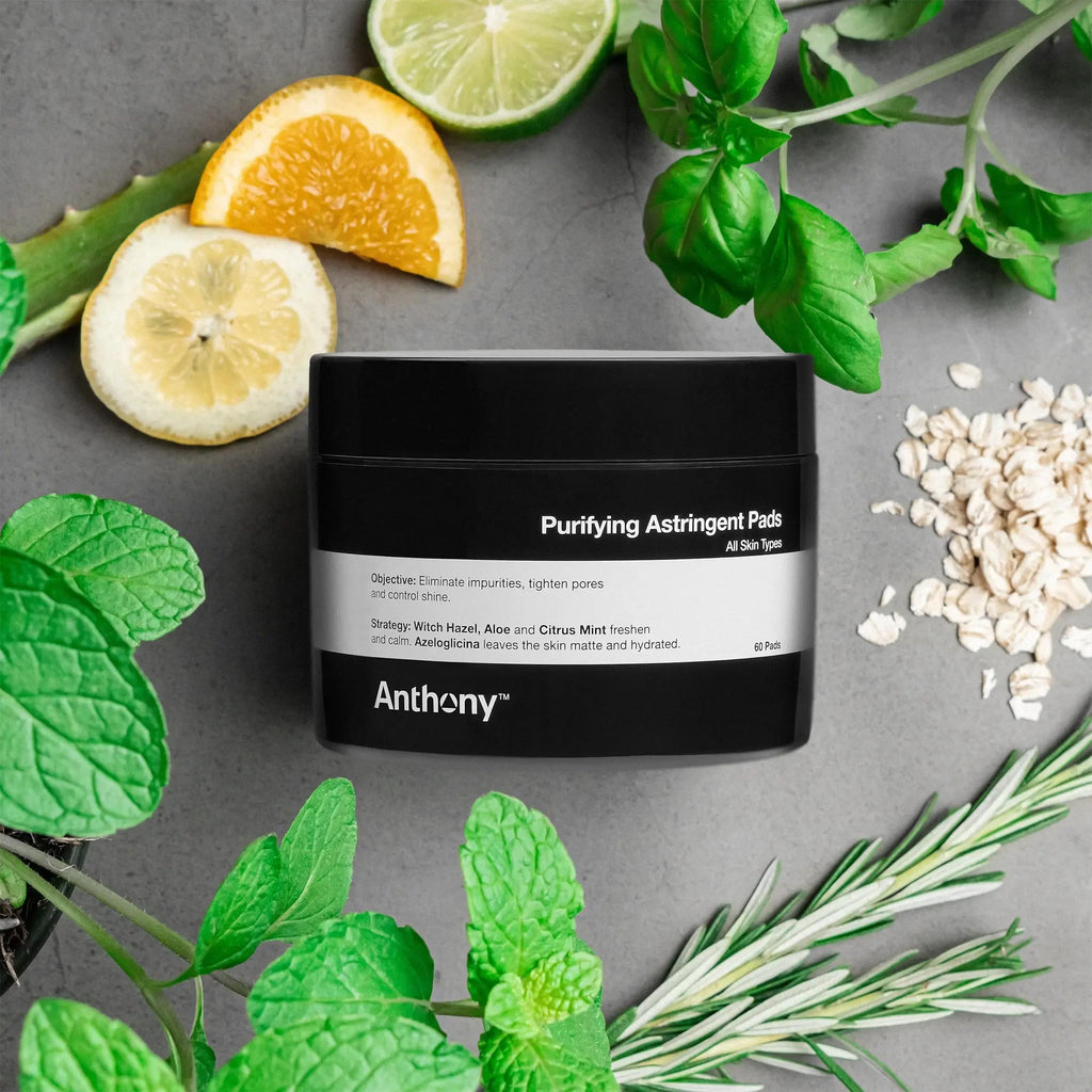 Anthony Witch Hazel Pads Pore Cleaner – 60 Count 2-Pack with Aloe Vera & Citrus Mint