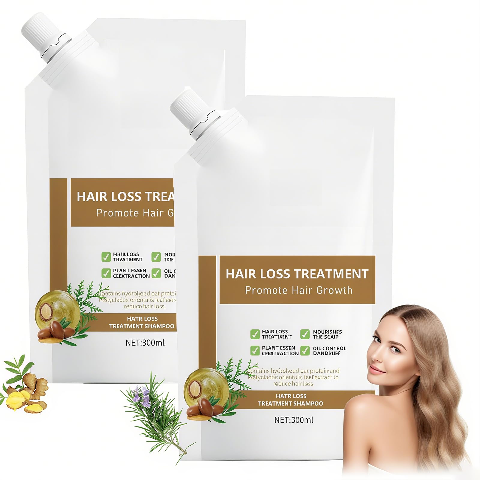 Anti-Hair Fall Shampoo 2-Pack | Plant-Extract Rich Formula for All Hair Types