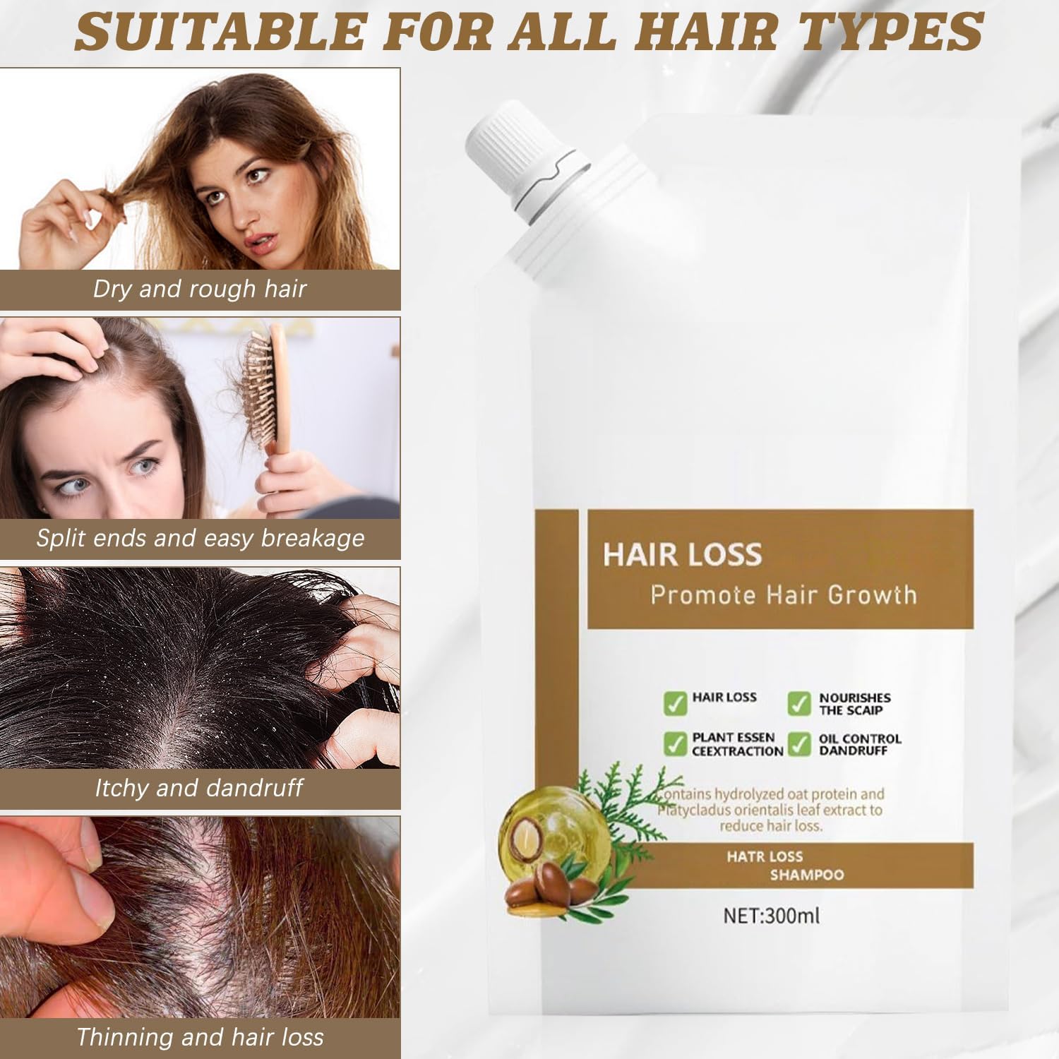 Anti-Hair Fall Shampoo 2-Pack | Plant-Extract Rich Formula for All Hair Types