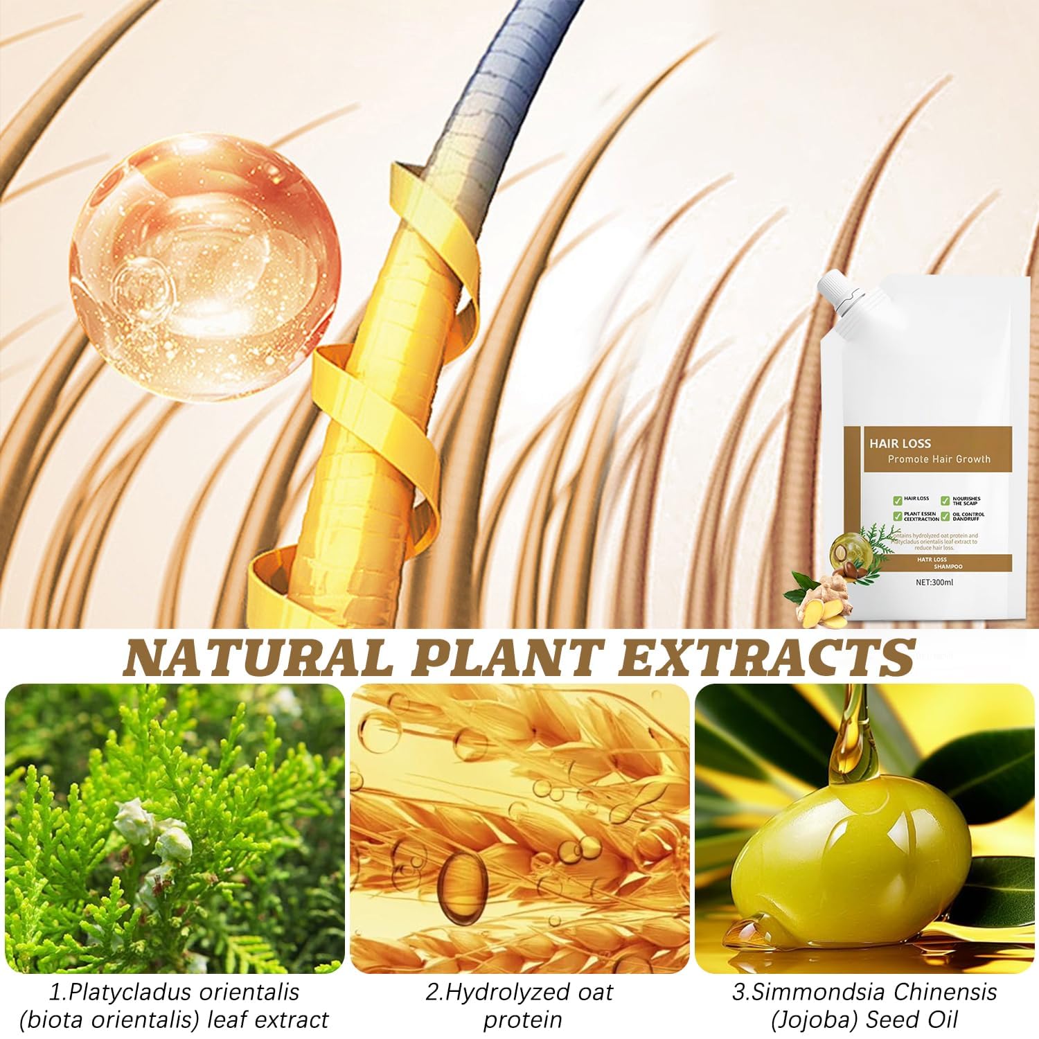 Anti-Hair Fall Shampoo 2-Pack | Plant-Extract Rich Formula for All Hair Types