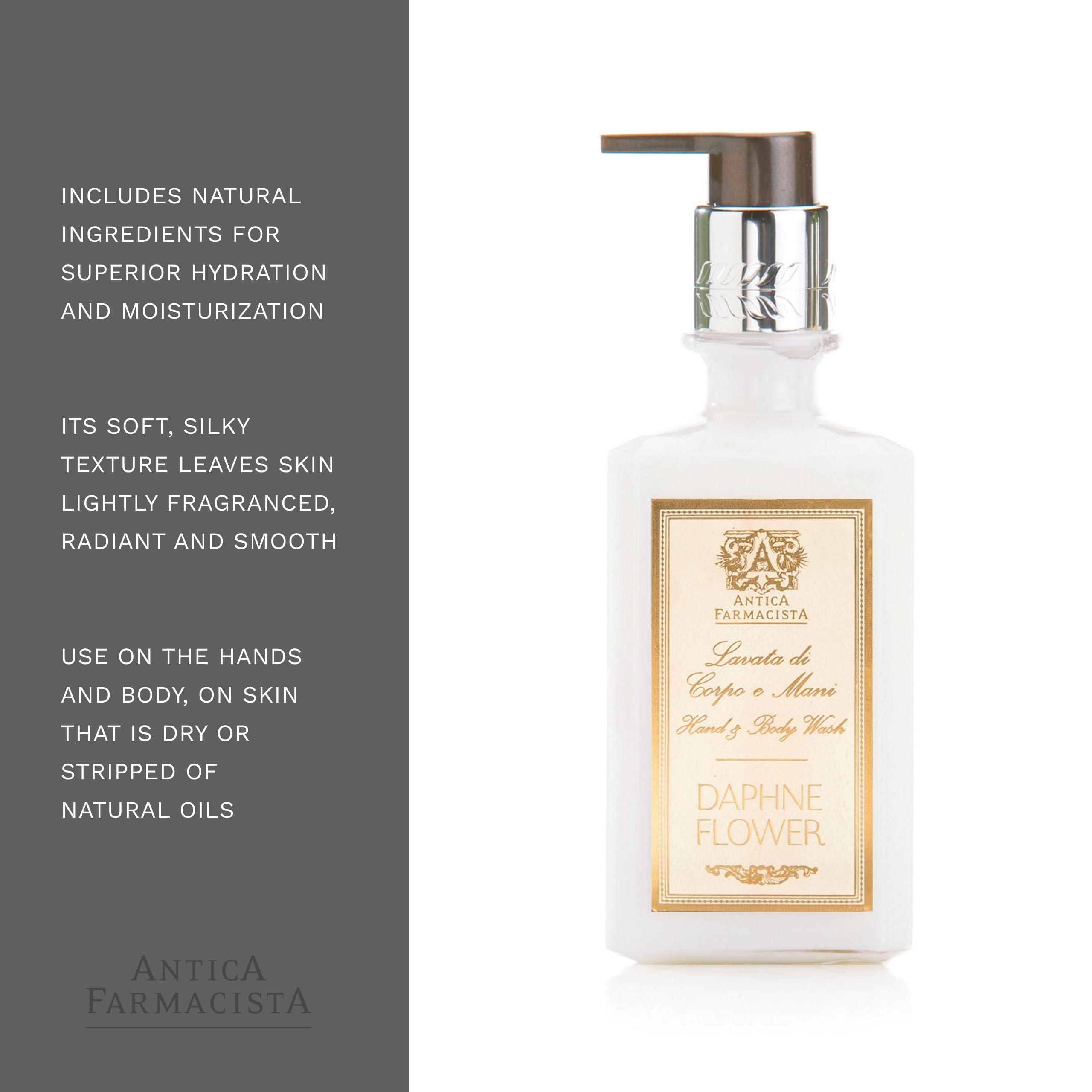 Antica Farmacista Body Moisturizer – Daphne Flower Scented Lotion with Aloe Vera, Green Tea & Sweet Almond Oil (10 oz)