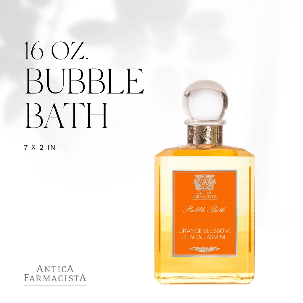 Antica Farmacista Bubble Bath – Luxury Foam with Honey, Aloe Vera & Jojoba Oil | Orange Blossom, Jasmine & Lilac