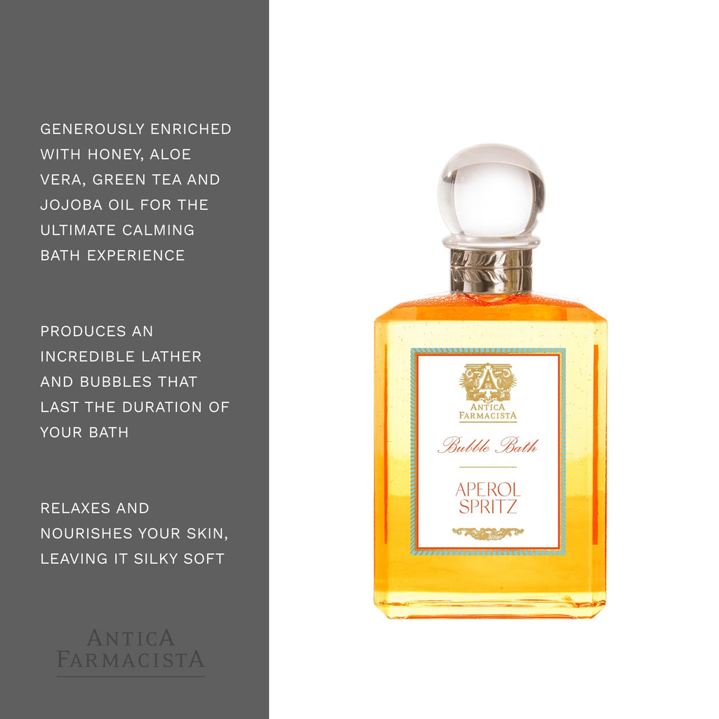 Antica Farmacista Bubble Bath – Relaxing Foam Bath with Honey, Jojoba Oil & Aloe Vera | Luxury Gift, 16 fl oz