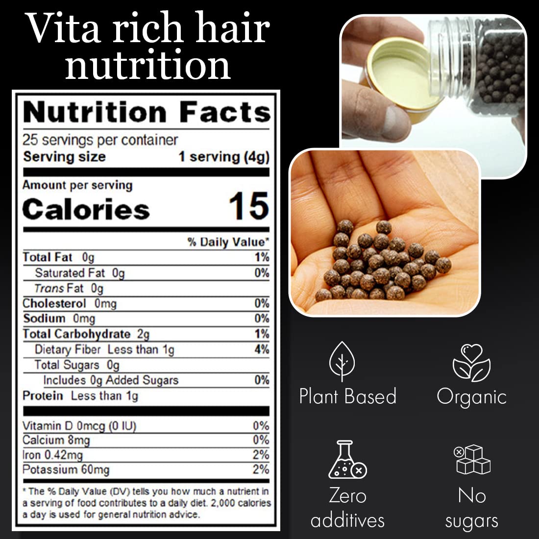 Antique Alive ROOTONIX Korean Hair Growth Supplement – Hasuo Black Bean Pellet Complex for Thicker, Fuller Hair