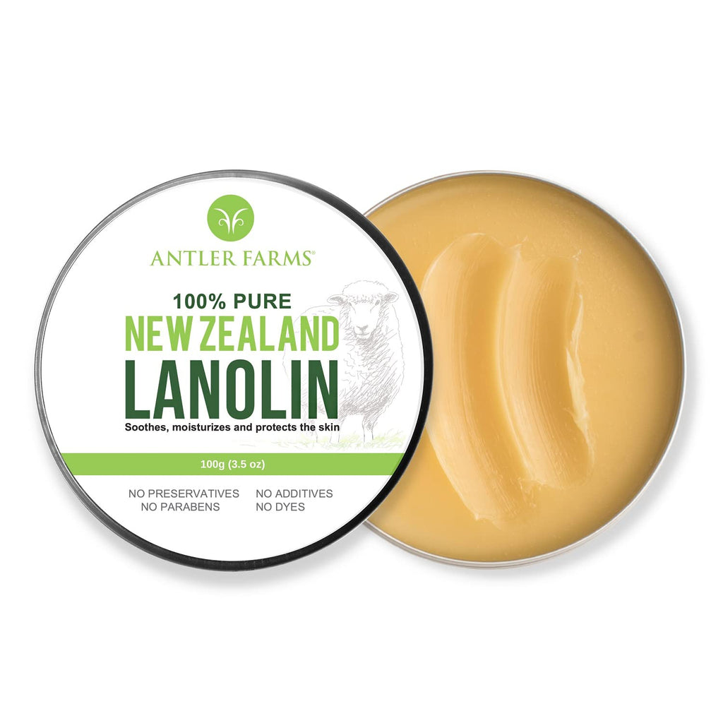 Antler Farms - 100% Pure New Zealand Lanolin (100g) | Skin Moisturizer and Protectant