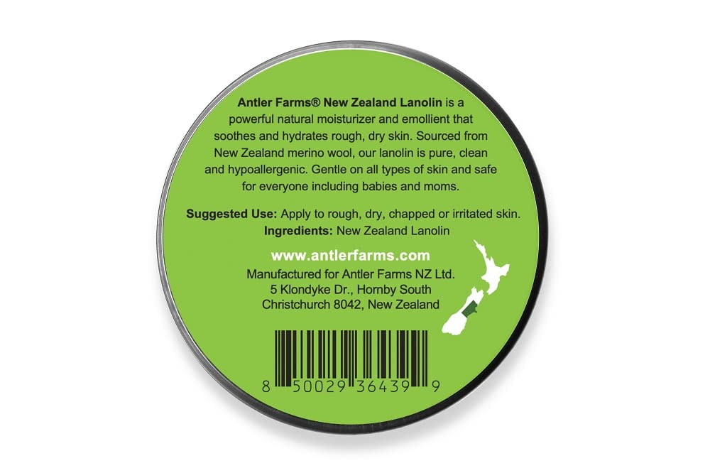 Antler Farms - 100% Pure New Zealand Lanolin (100g) | Skin Moisturizer and Protectant