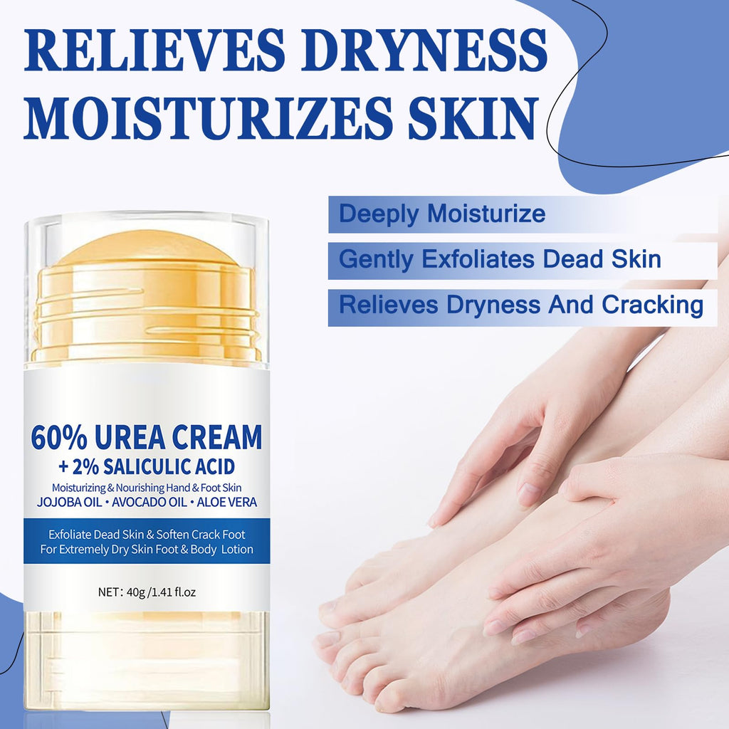 Anweina 2-Pack 60% Urea Foot Cream with 2% Salicylic Acid – Hydrating, Exfoliating, Anti-Cracking