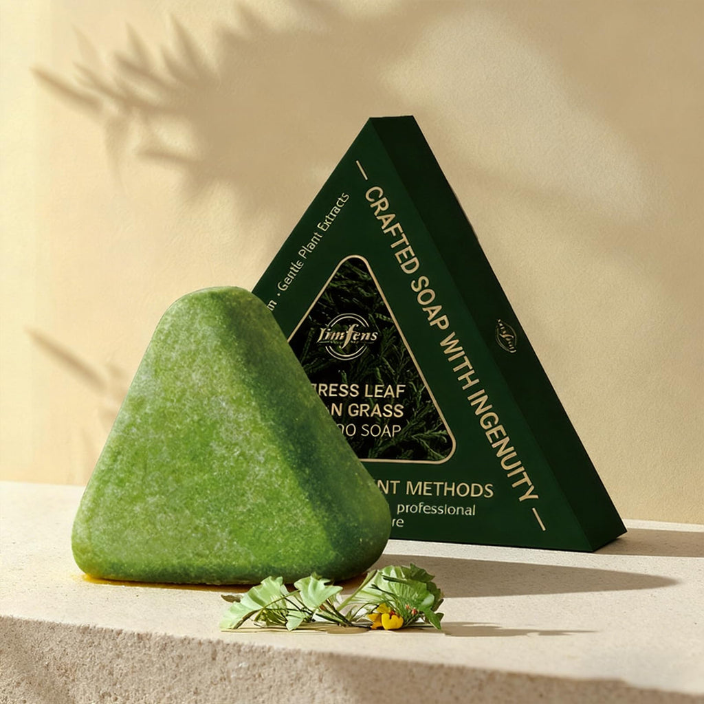 Anweina 2-Pack Nature Triangle Shampoo Bar – Nature Seven Greens, Usman Grass Formula