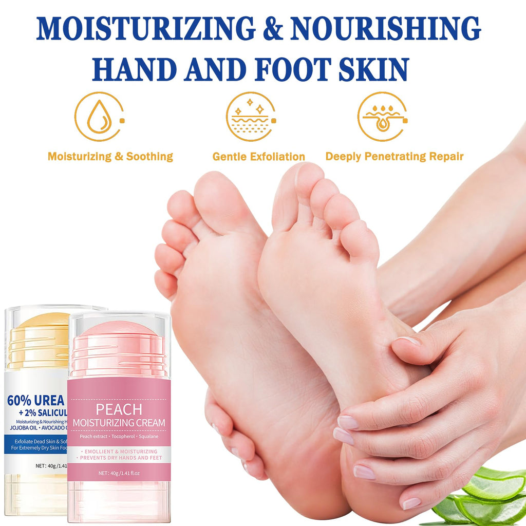 Anweina 2-Pack 60% Urea Foot Cream with 2% Salicylic Acid – Hydrating, Exfoliating, Anti-Cracking