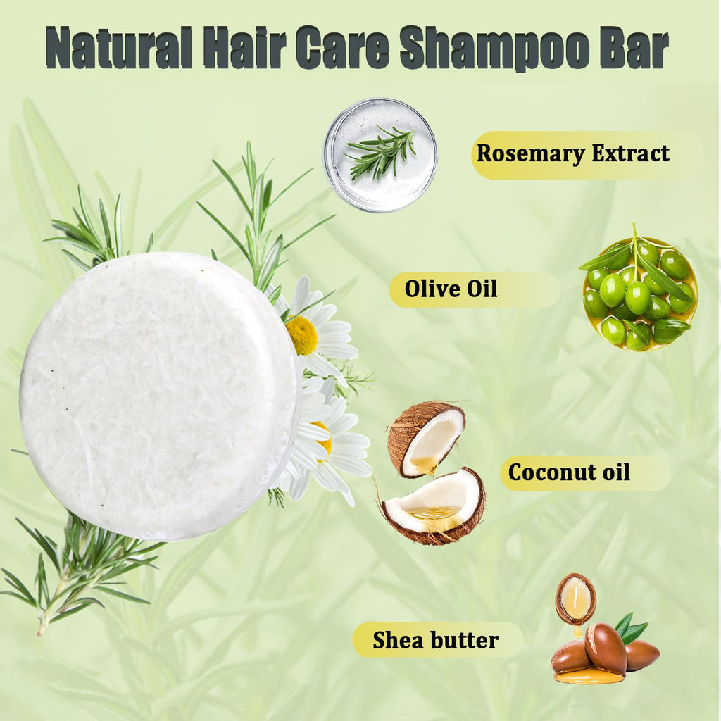 Anweina 3-Pack Rosemary Hair Shampoo Bar | Deep Cleansing, Oil Control & Strength for Thinning Hair