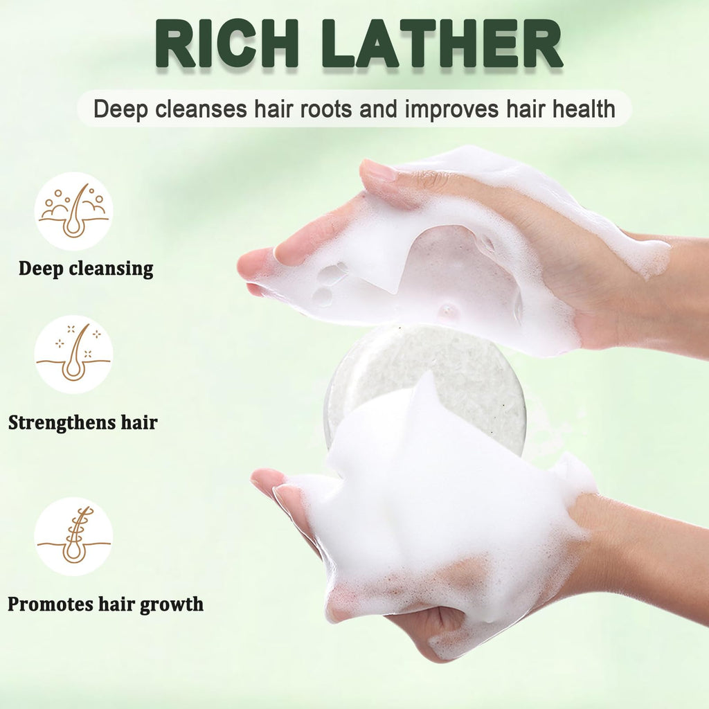 Anweina 3-Pack Rosemary Hair Shampoo Bar | Deep Cleansing, Oil Control & Strength for Thinning Hair