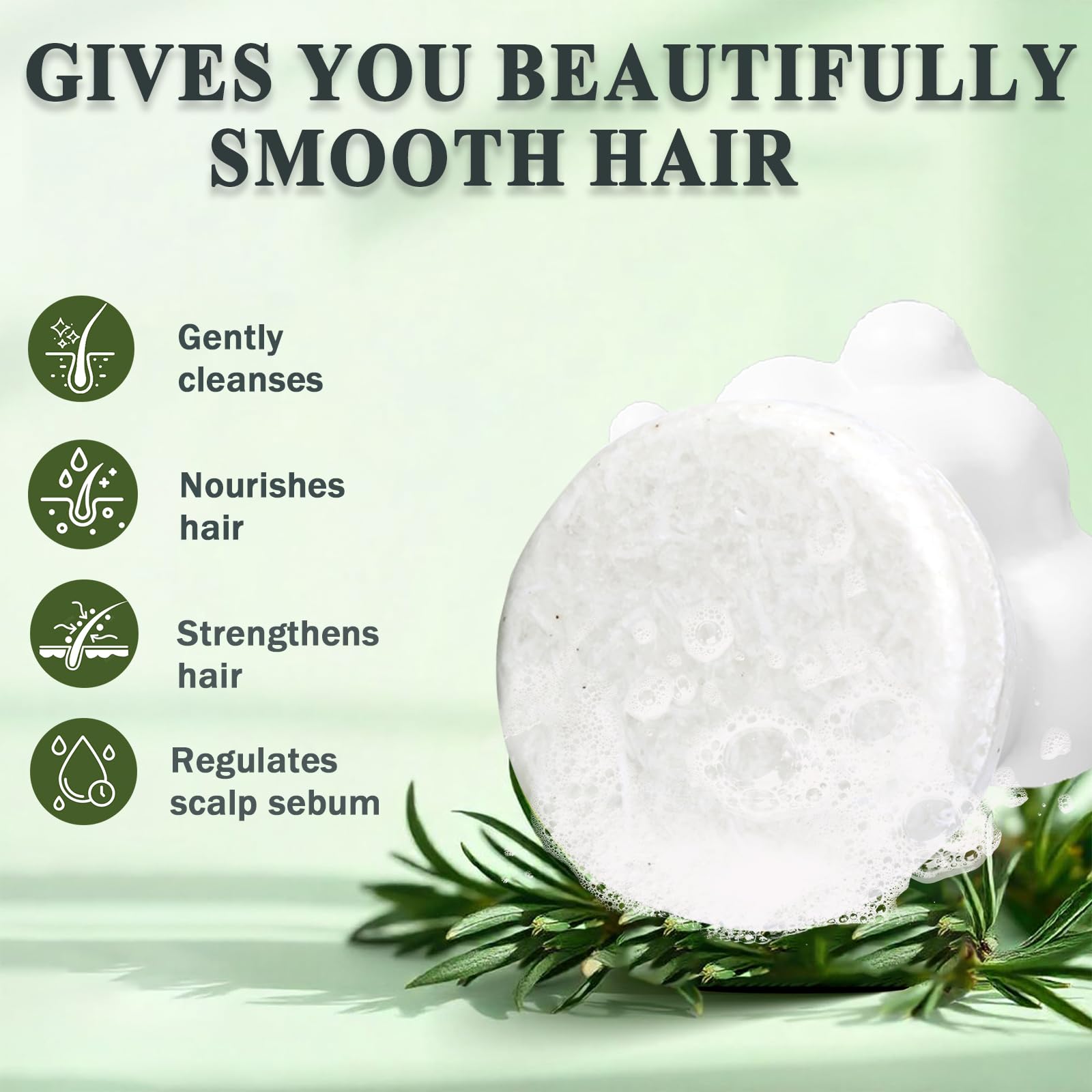 Anweina 3-Pack Rosemary Hair Shampoo Bar | Deep Cleansing, Oil Control & Strength for Thinning Hair