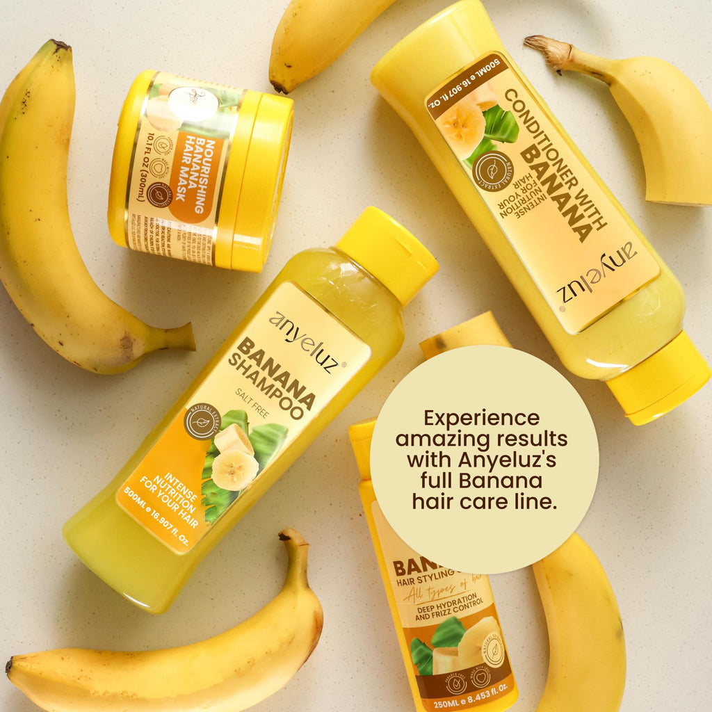ANYELUZ Banana Conditioner | Deep Conditioning with Olive Oil for Fragile & Damaged Hair