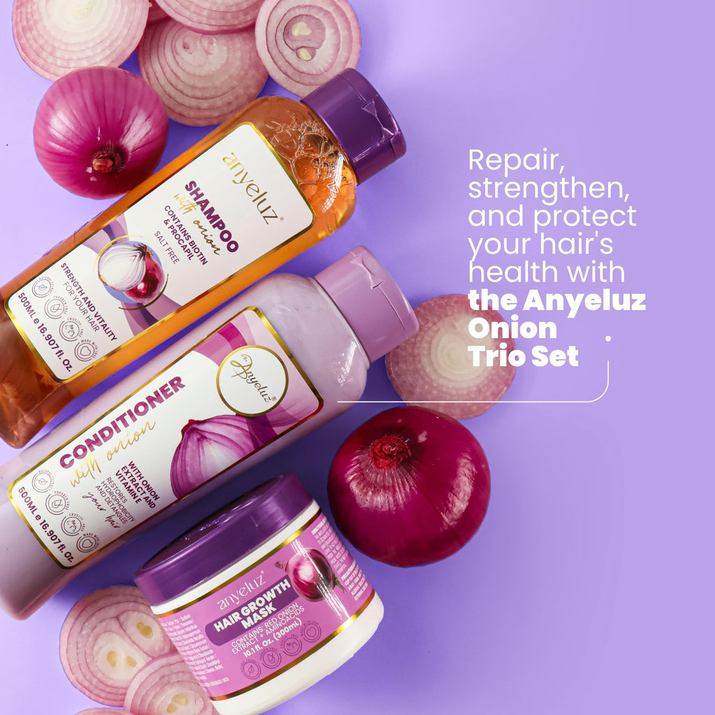 ANYELUZ Onion Hair Mask and Repair Therapy – Hydration, Strength, and Color Protection