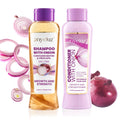 Anyeluz Onion Shampoo & Conditioner Set — Salt-Free & Keratin-Safe with Biotin (16.9 oz x 2)