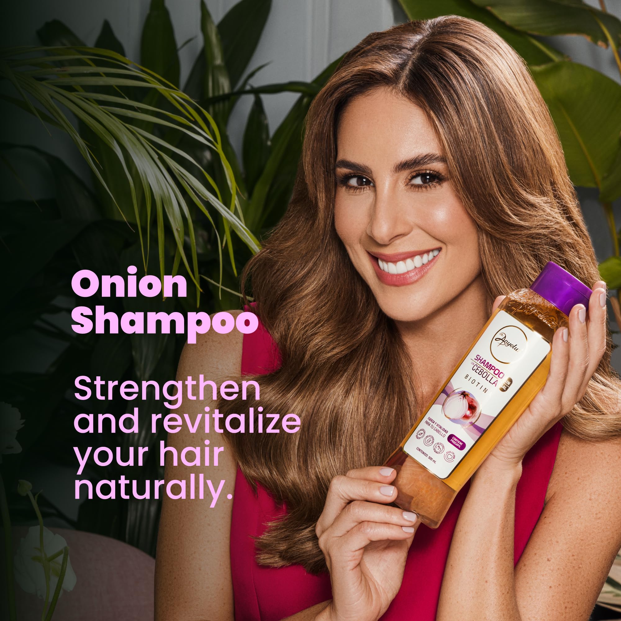 ANYELUZ Onion Shampoo – Odorless, Oil Control, All Hair Types (Salt & Paraben Free)