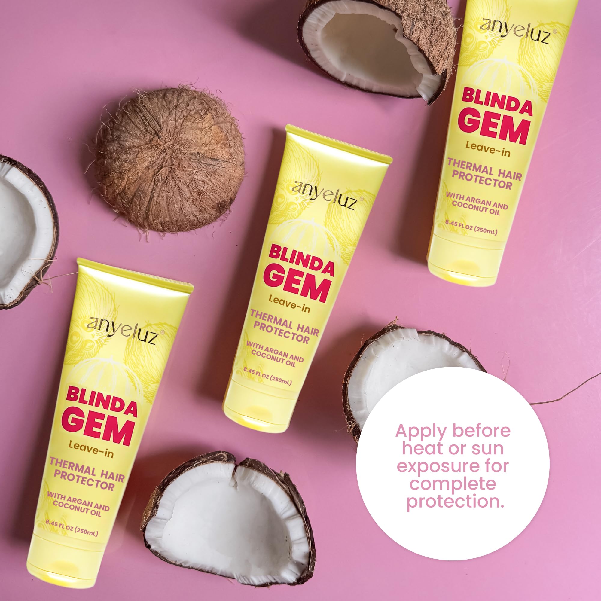 ANYELUZ Hair Thermal Protectant Blindagem – Coconut & Argan Oils
