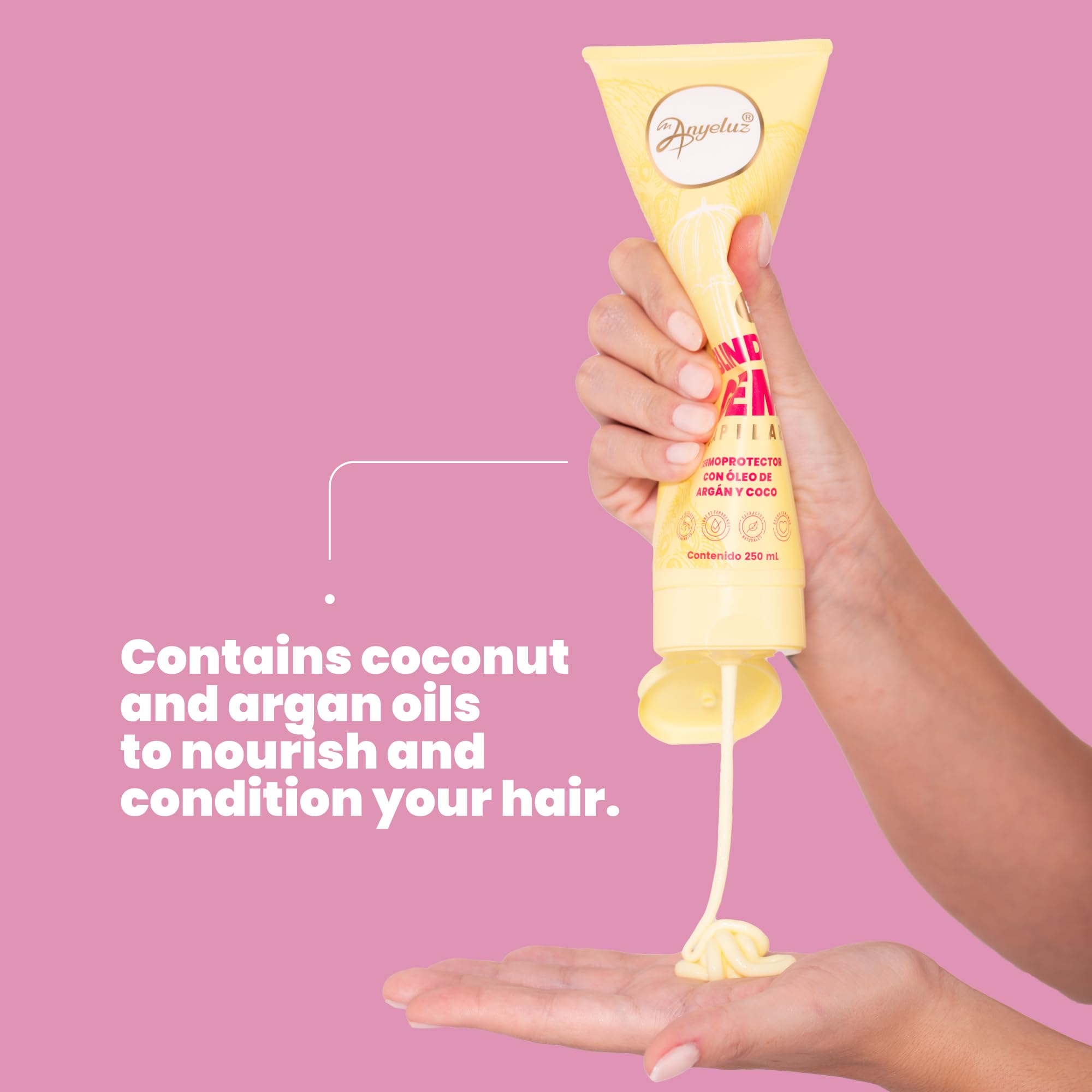 ANYELUZ Hair Thermal Protectant Blindagem – Coconut & Argan Oils