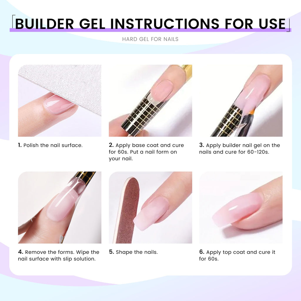 AOBOO Finger Secret Builder Gel for Nails – 30g x4 Colors DIY Kit