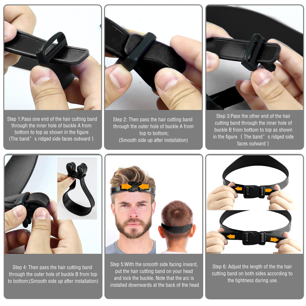 AOMGD Neckline Shaving Template & Adjustable Hair Trimming Guide – DIY Self Haircut System