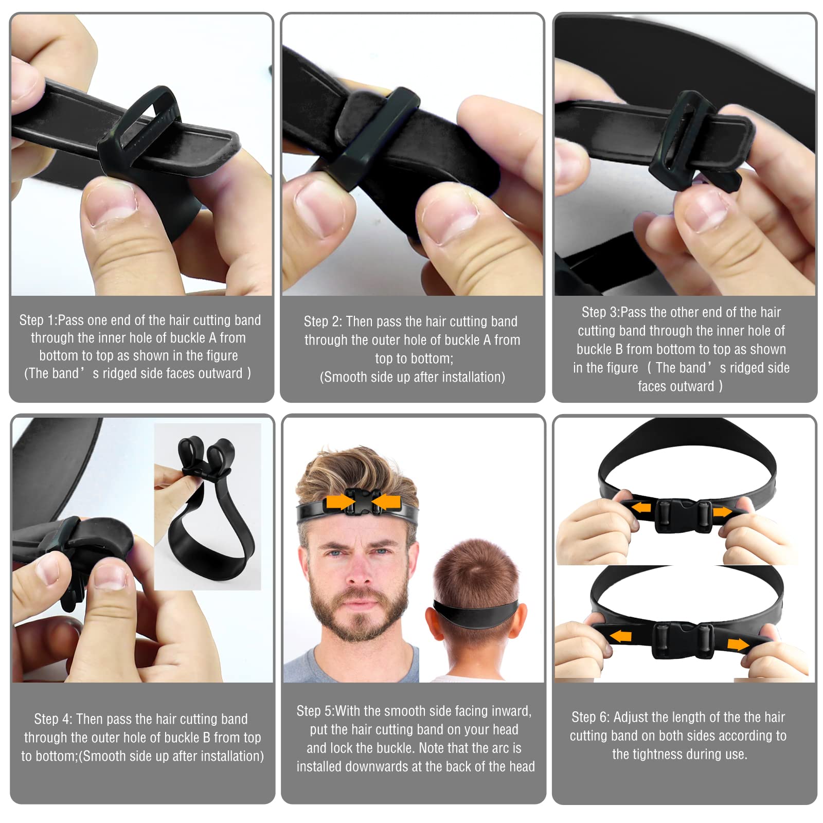 AOMGD Neckline Shaving Template & Adjustable Hair Trimming Guide – DIY Self Haircut System