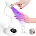 AORAEM UV LED Nail Lamp – Rechargeable Gooseneck 12W Quick Cure with 4 Timers & Auto Sensor