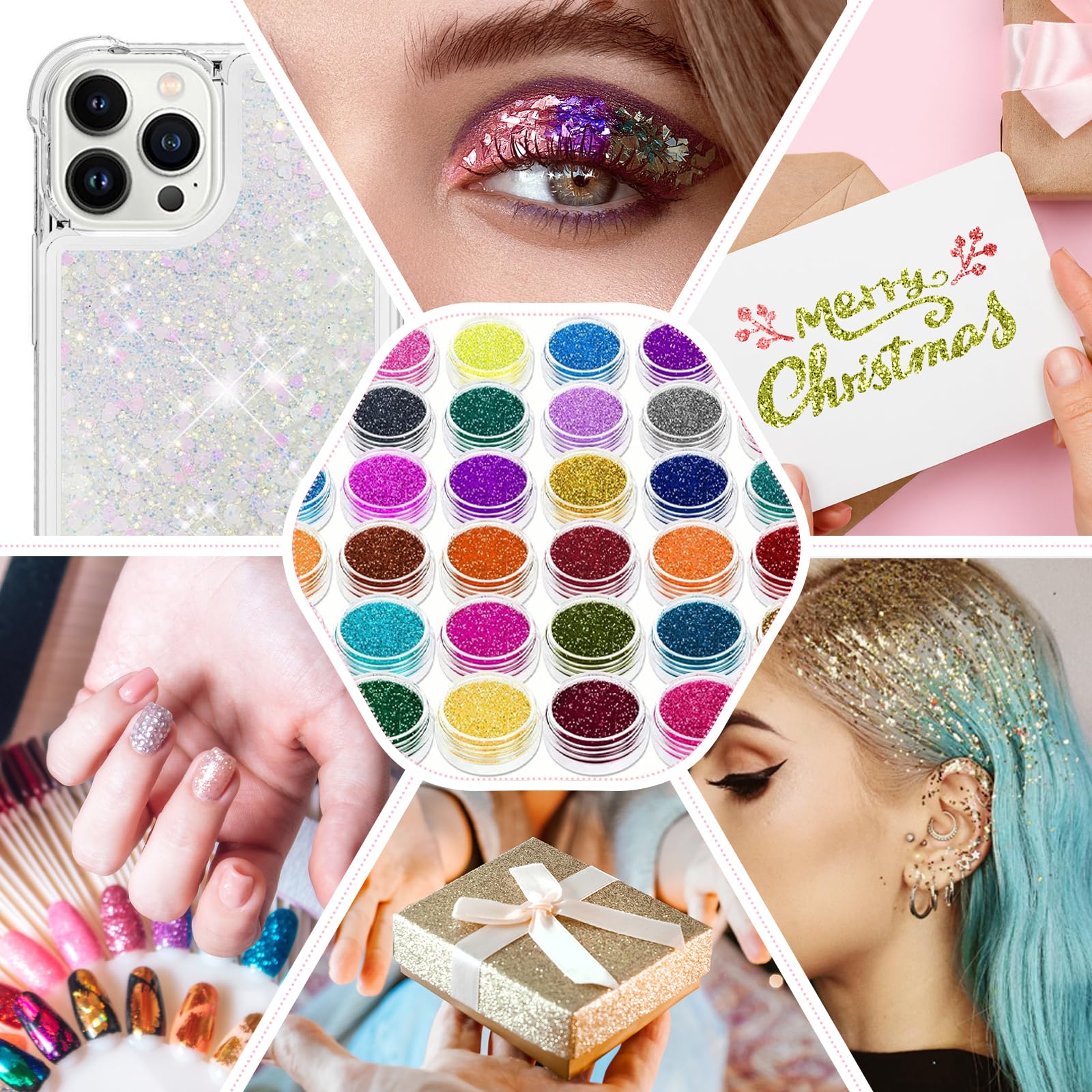 Aottom Temporary Glitter Tattoo Kit for Kids – 220 Templates, 70+ Stickers, 36 Glitter Colors, 3 Glues, 5 Brushes
