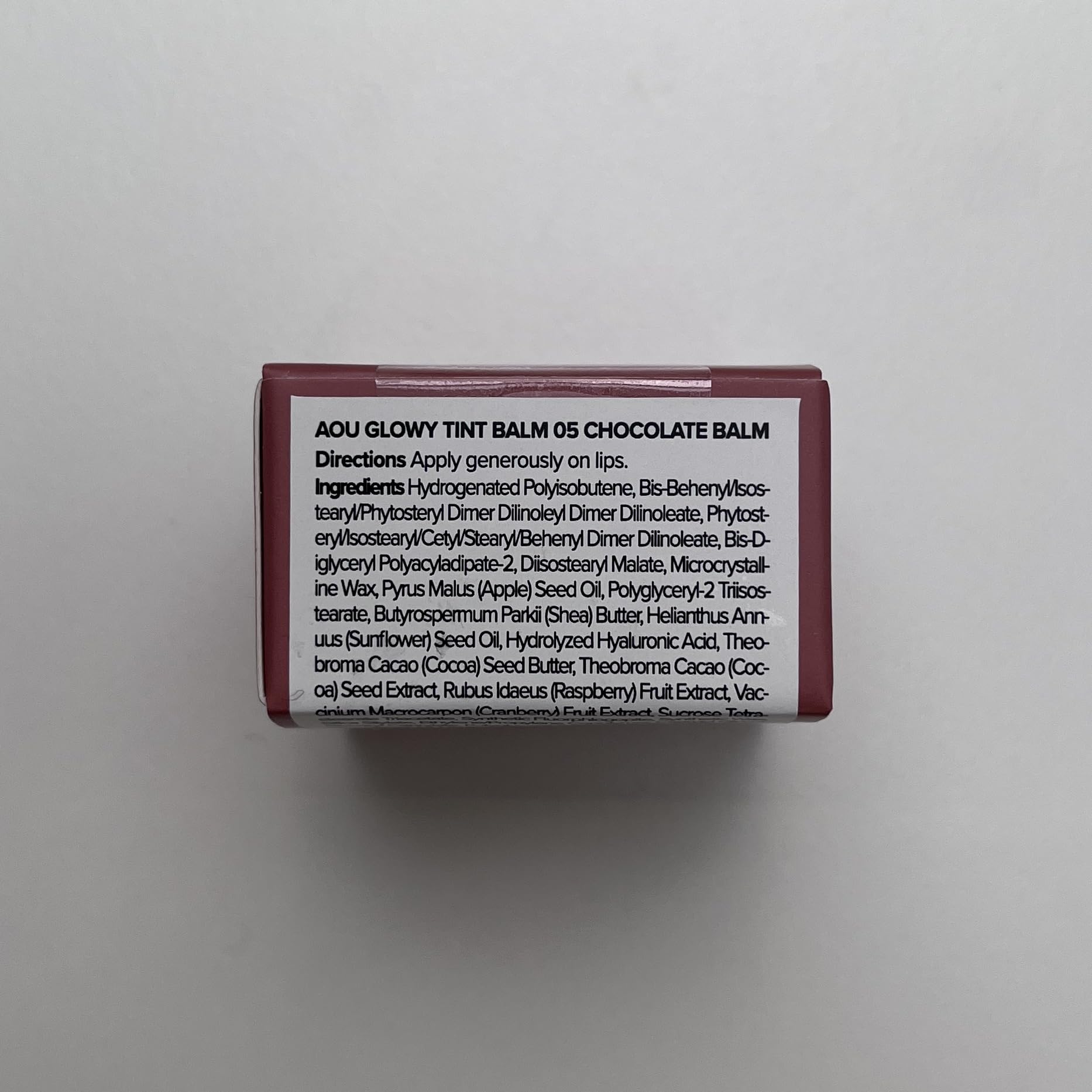 AOU GLOWY TINT BALM - Hydrating Lip Tint with Natural Gloss | 0.12oz (05 Chocolate Balm)