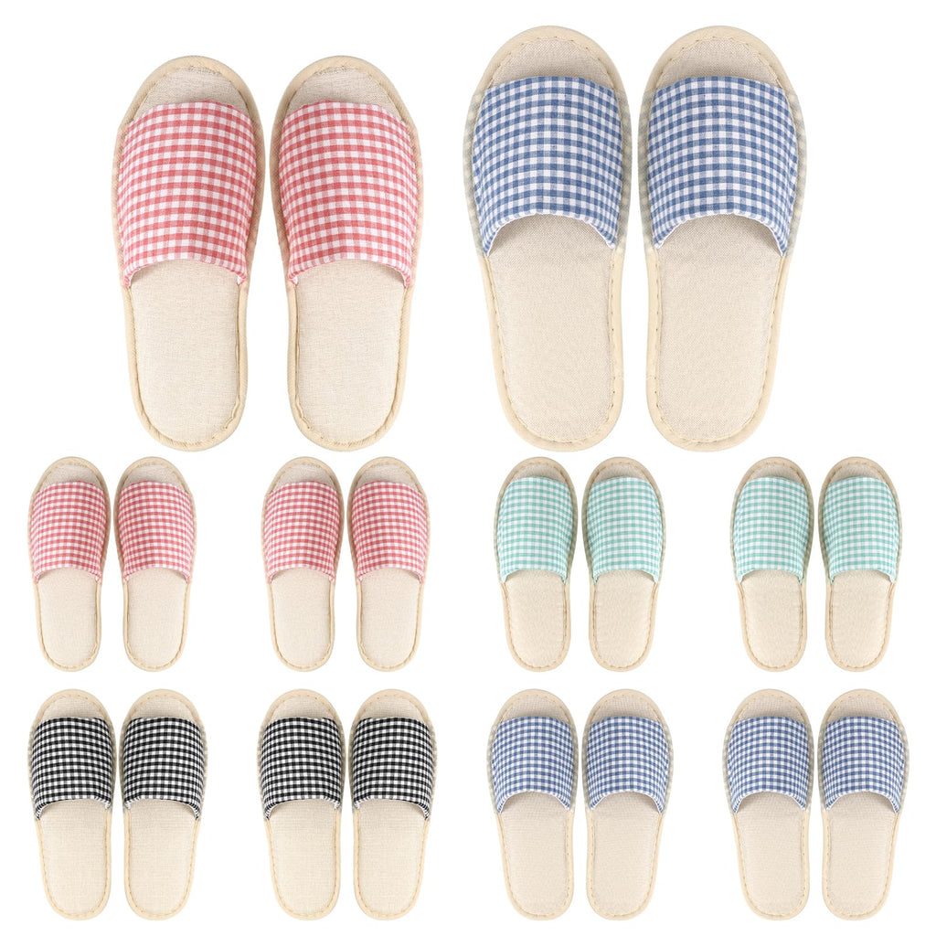 AOZUO 10 Pairs Disposable Indoor Slippers for Guests – Non-Slip, Breathable Open-Toe Bulk Pack