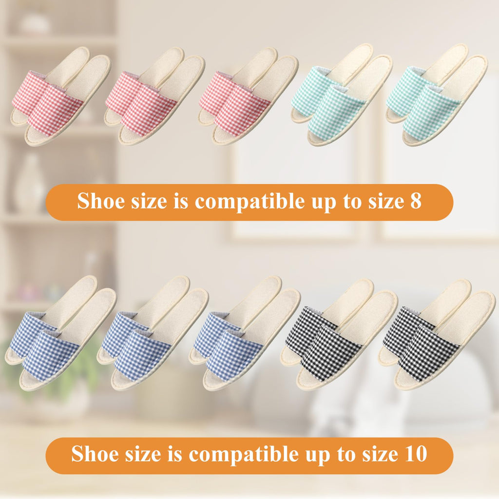 AOZUO 10 Pairs Disposable Indoor Slippers for Guests – Non-Slip, Breathable Open-Toe Bulk Pack
